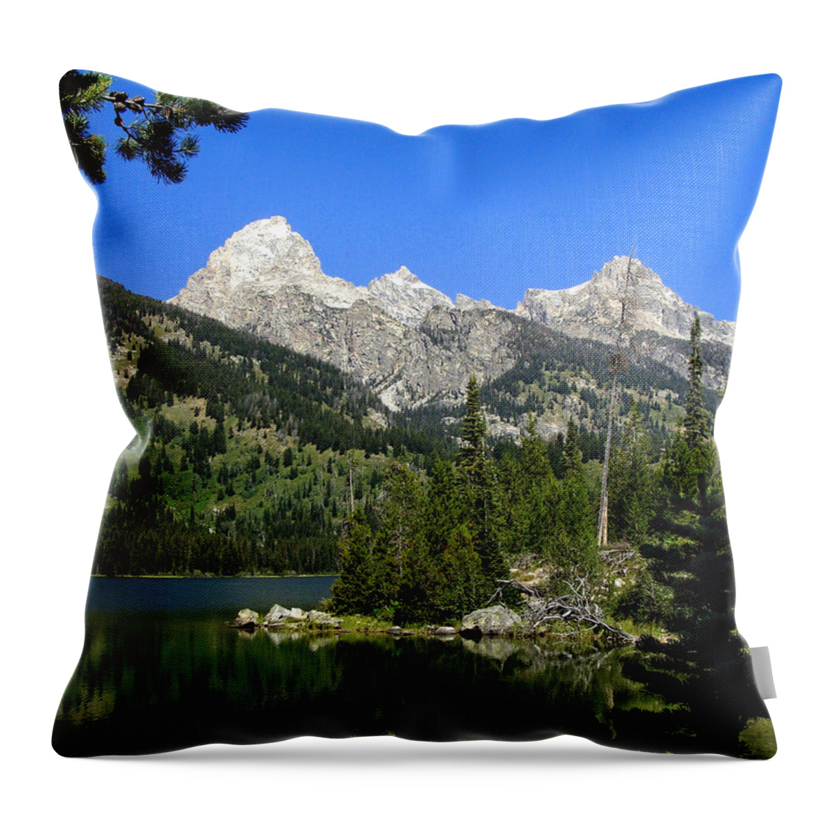 Taggart Lake Throw Pillow featuring the photograph Taggart Lake by Stacy Abbott