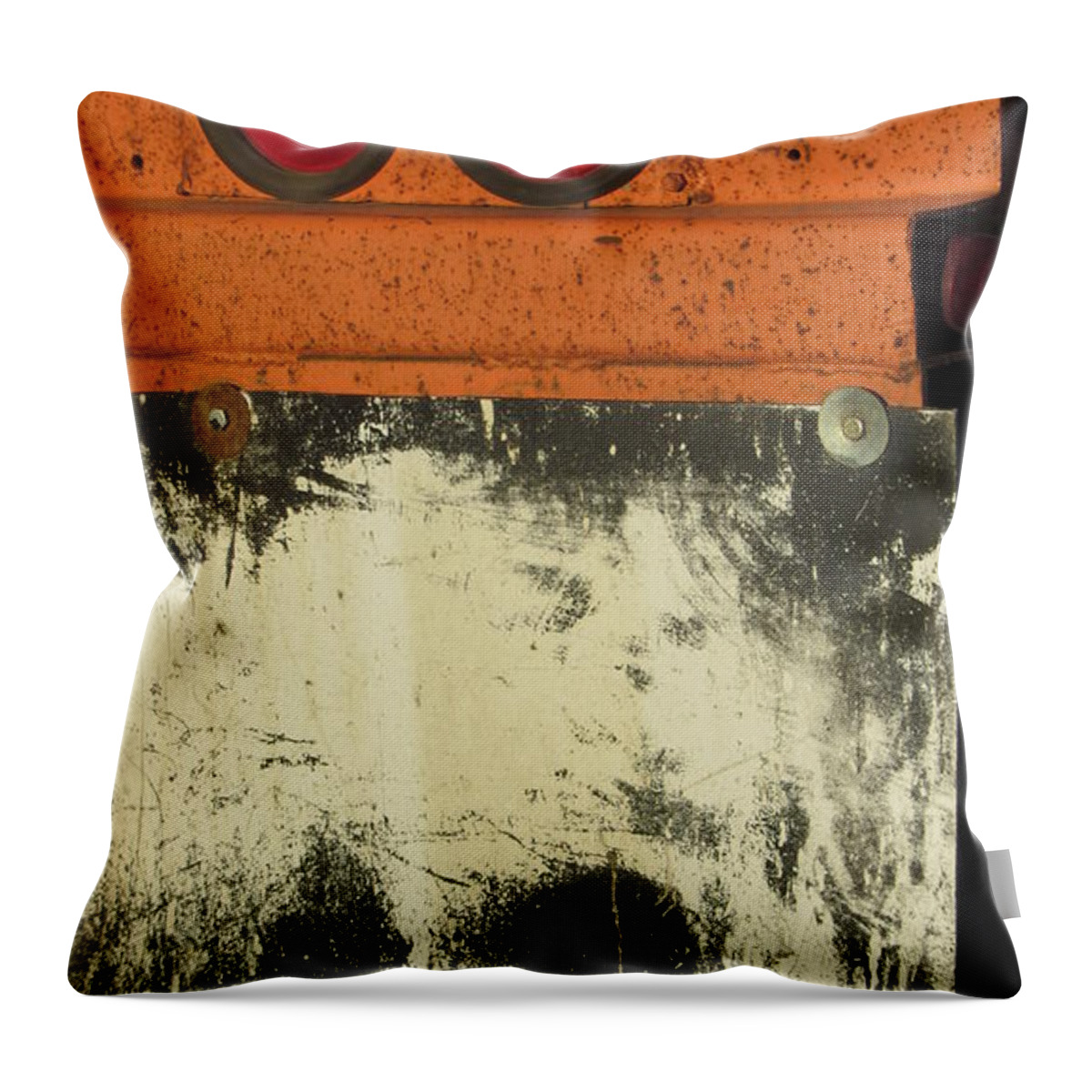 Abstract Throw Pillow featuring the photograph Tail Light Abstract 2 by Anita Burgermeister