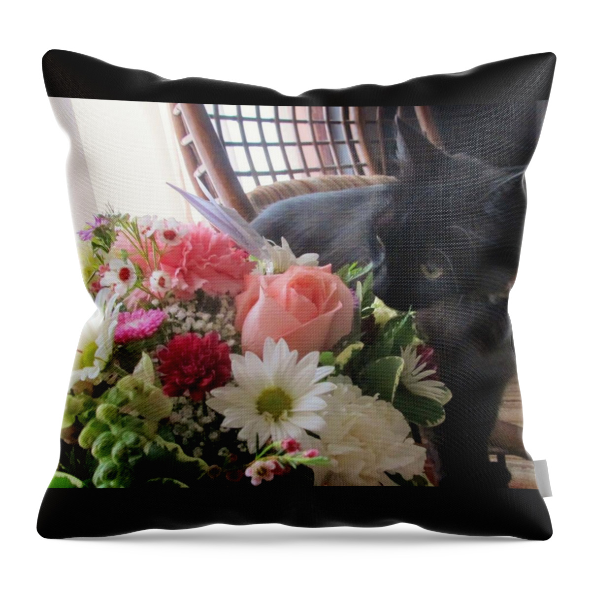 Roses Throw Pillow featuring the photograph Take Time to Smell The Roses by Deborah Lacoste