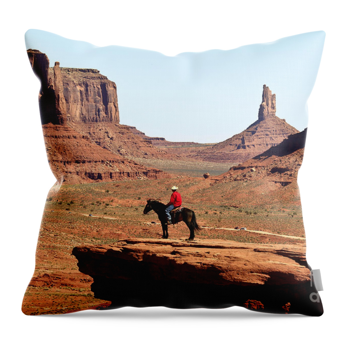 Arizona Throw Pillow featuring the photograph Taking in the View by Kathy McClure