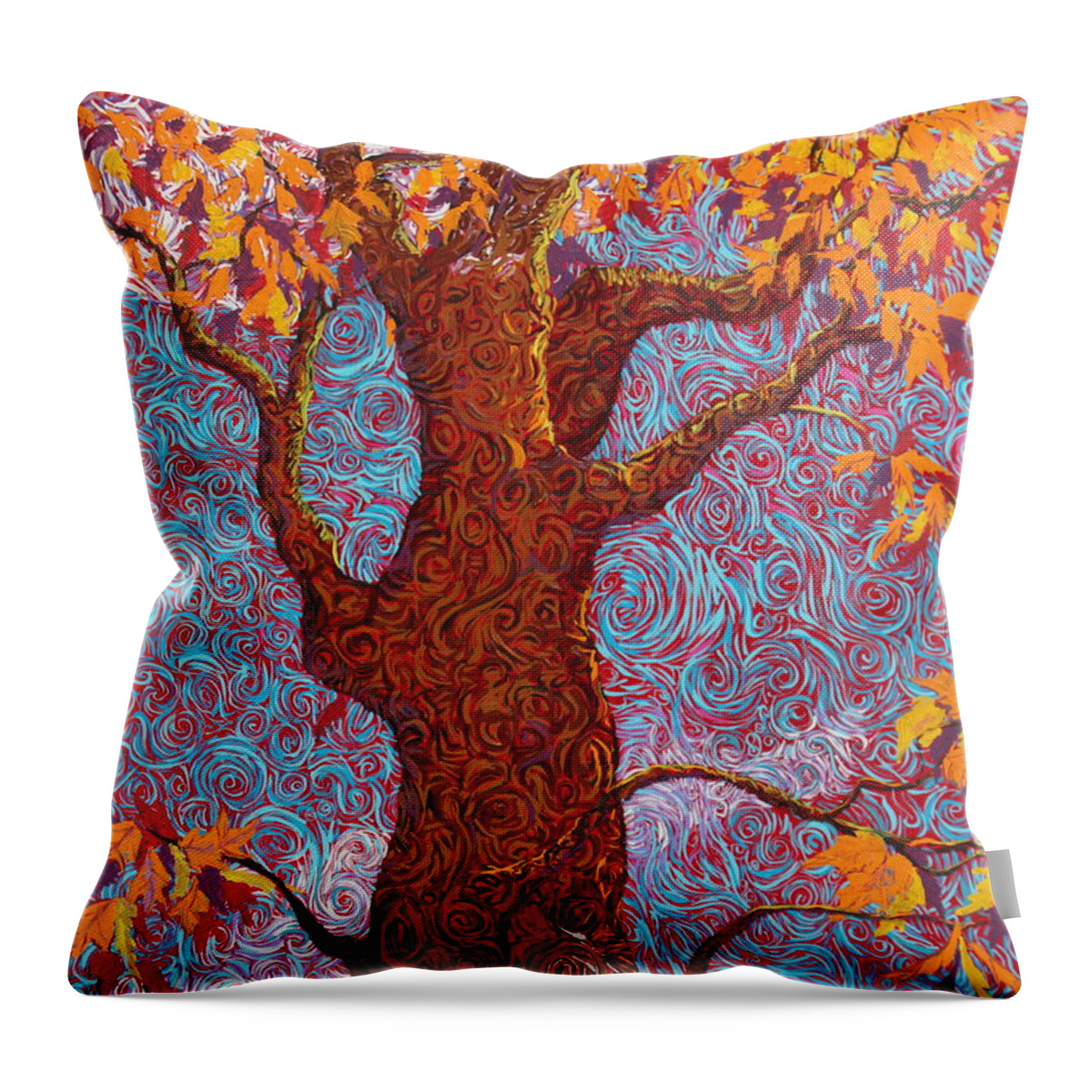 Squigglism Throw Pillow featuring the painting Taking The Light by Stefan Duncan