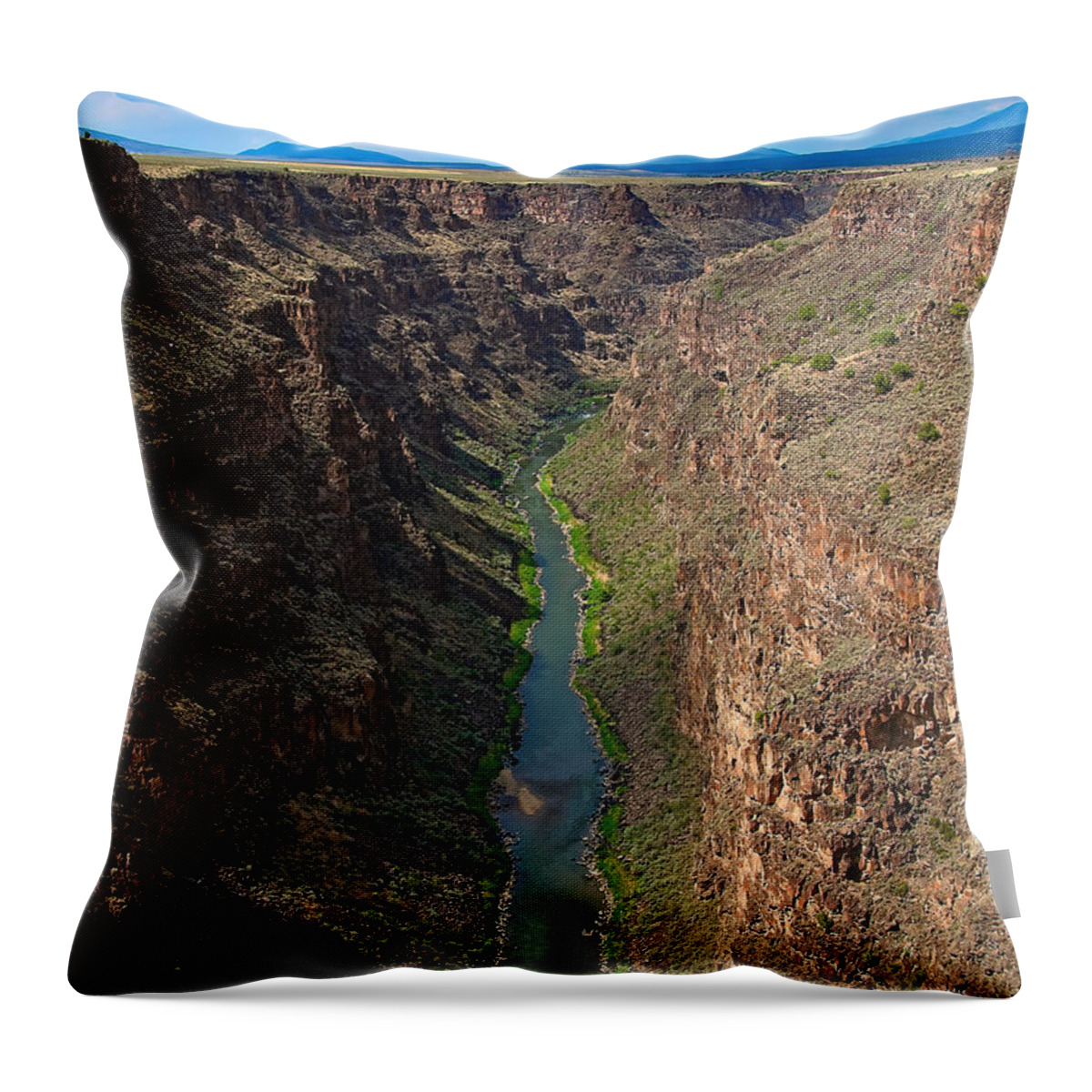 River Throw Pillow featuring the photograph Taos Box New Mexico by Britt Runyon