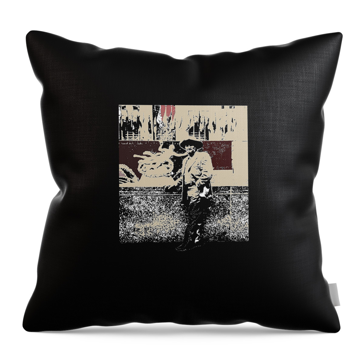 Ted Degrazia Nbc New York City Thomas Galvin Photo 1960-2013 Throw Pillow featuring the photograph Ted DeGrazia 30 Rockeller Plaza NBC New York City Thomas Galvin Photo 1960-2013 by David Lee Guss