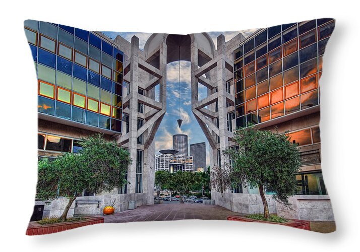 Israel Throw Pillow featuring the photograph Tel Aviv Performing Arts Center by Ronsho
