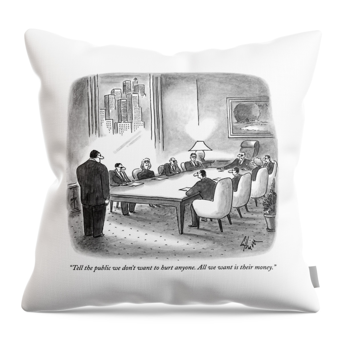Tell The Public We Don't Want To Hurt Anyone. All Throw Pillow