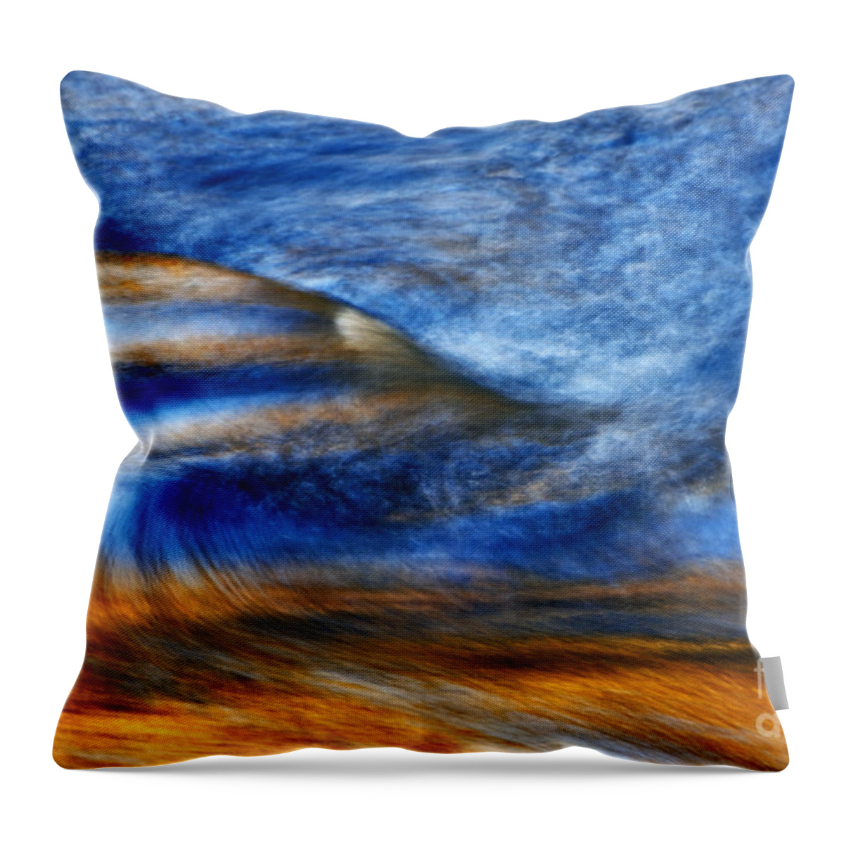Abstract Throw Pillow featuring the photograph Tellico Abstract - D006072 by Daniel Dempster