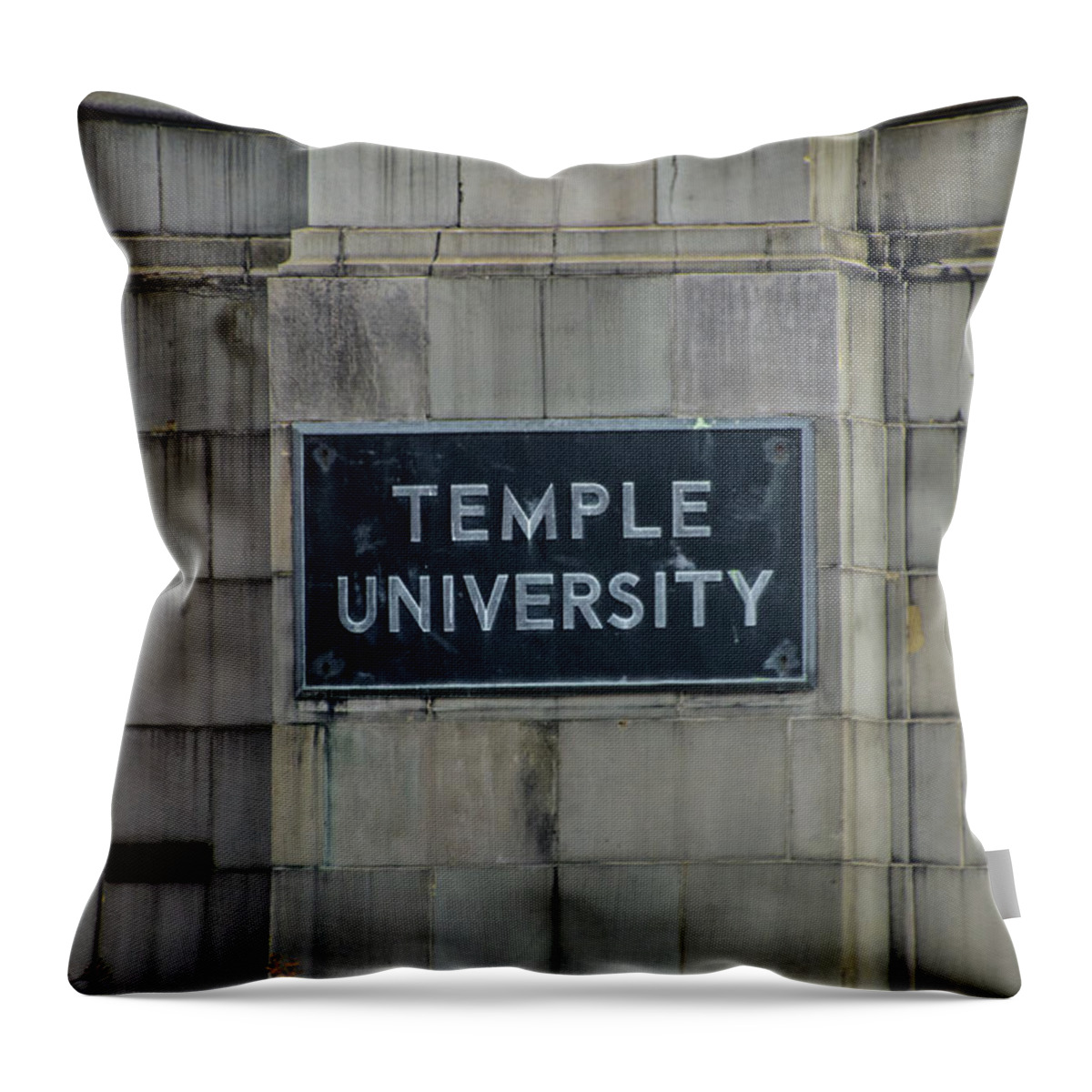 Temple Throw Pillow featuring the photograph Temple U by Bill Cannon