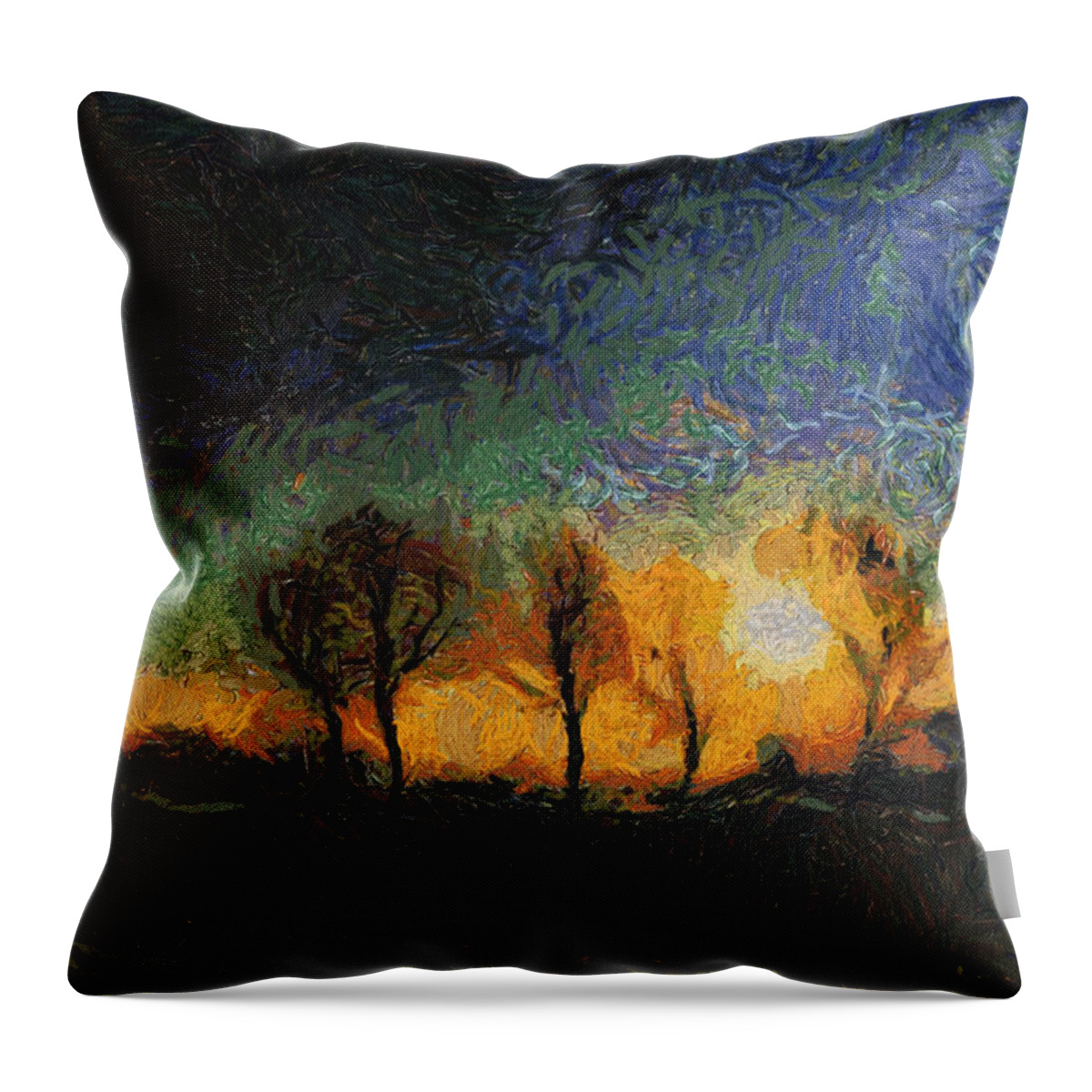 Sunrise Throw Pillow featuring the photograph Tequila Sunrise Photo Art 01 by Thomas Woolworth