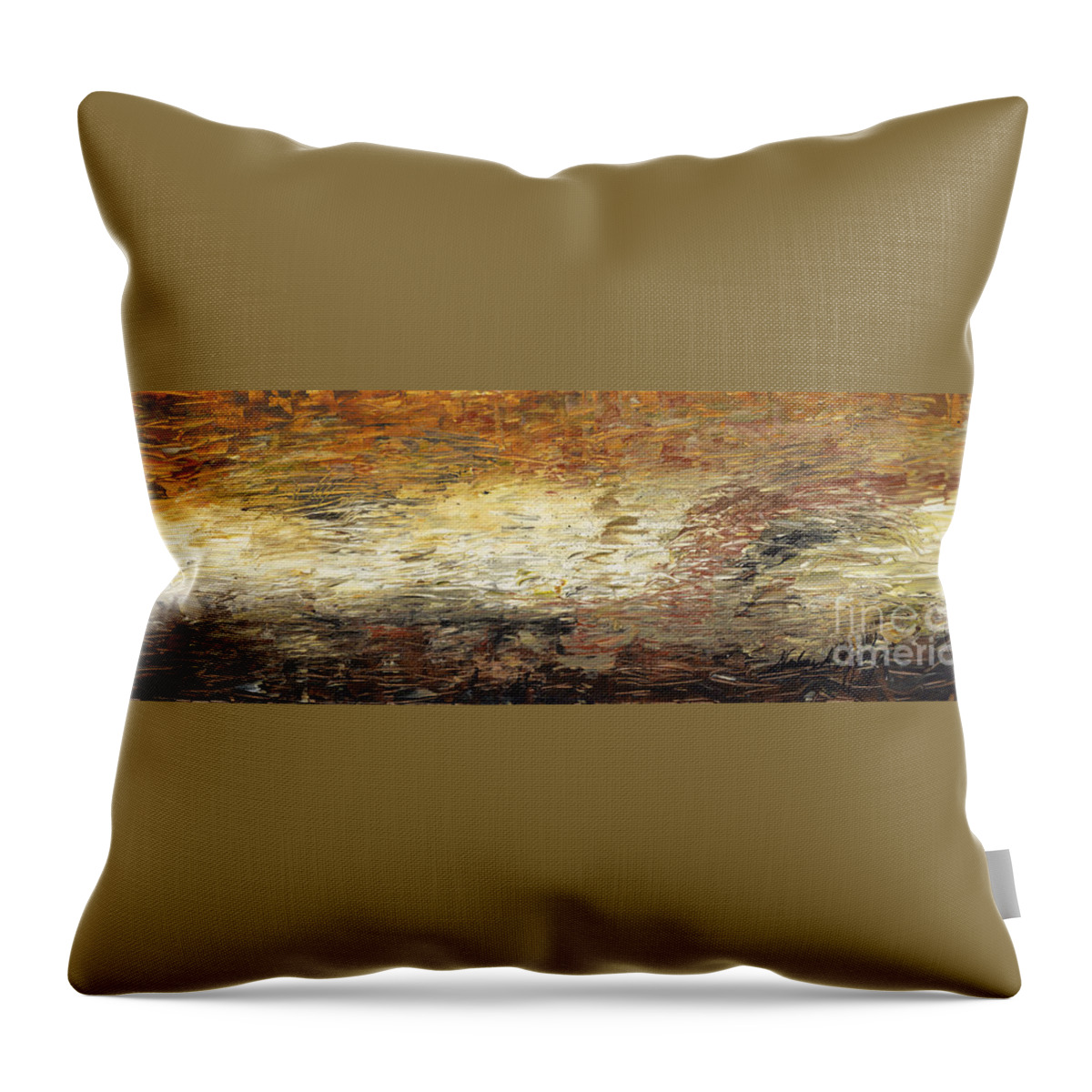 Terra Throw Pillow featuring the painting Terra by Nadine Rippelmeyer