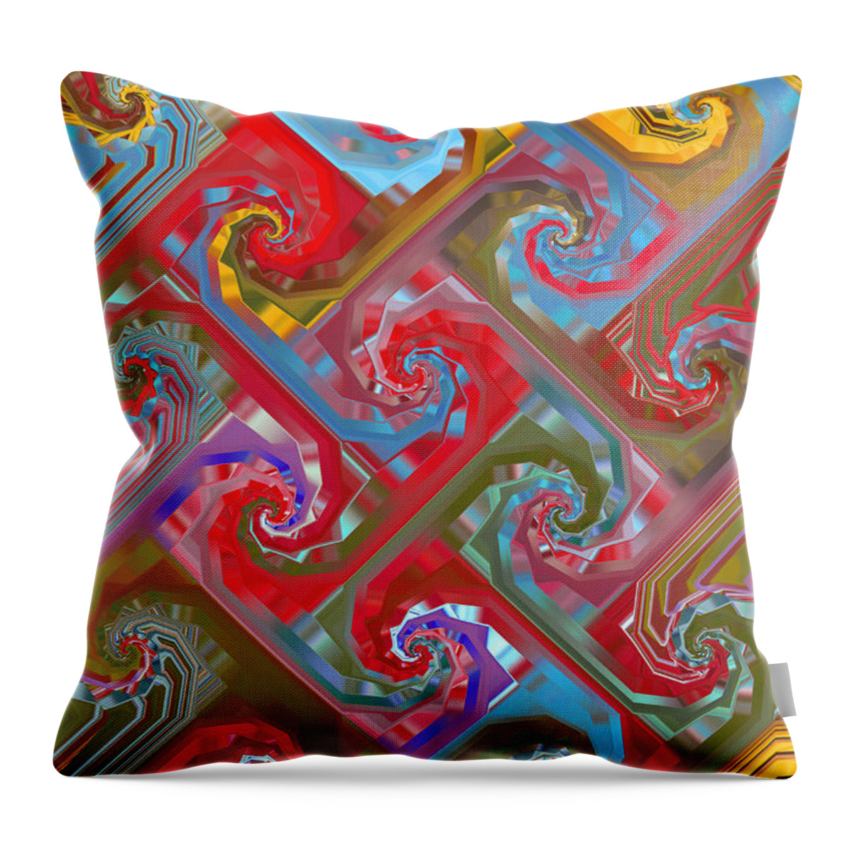 Digital Photo Art Throw Pillow featuring the digital art Tessellation by Mariarosa Rockefeller