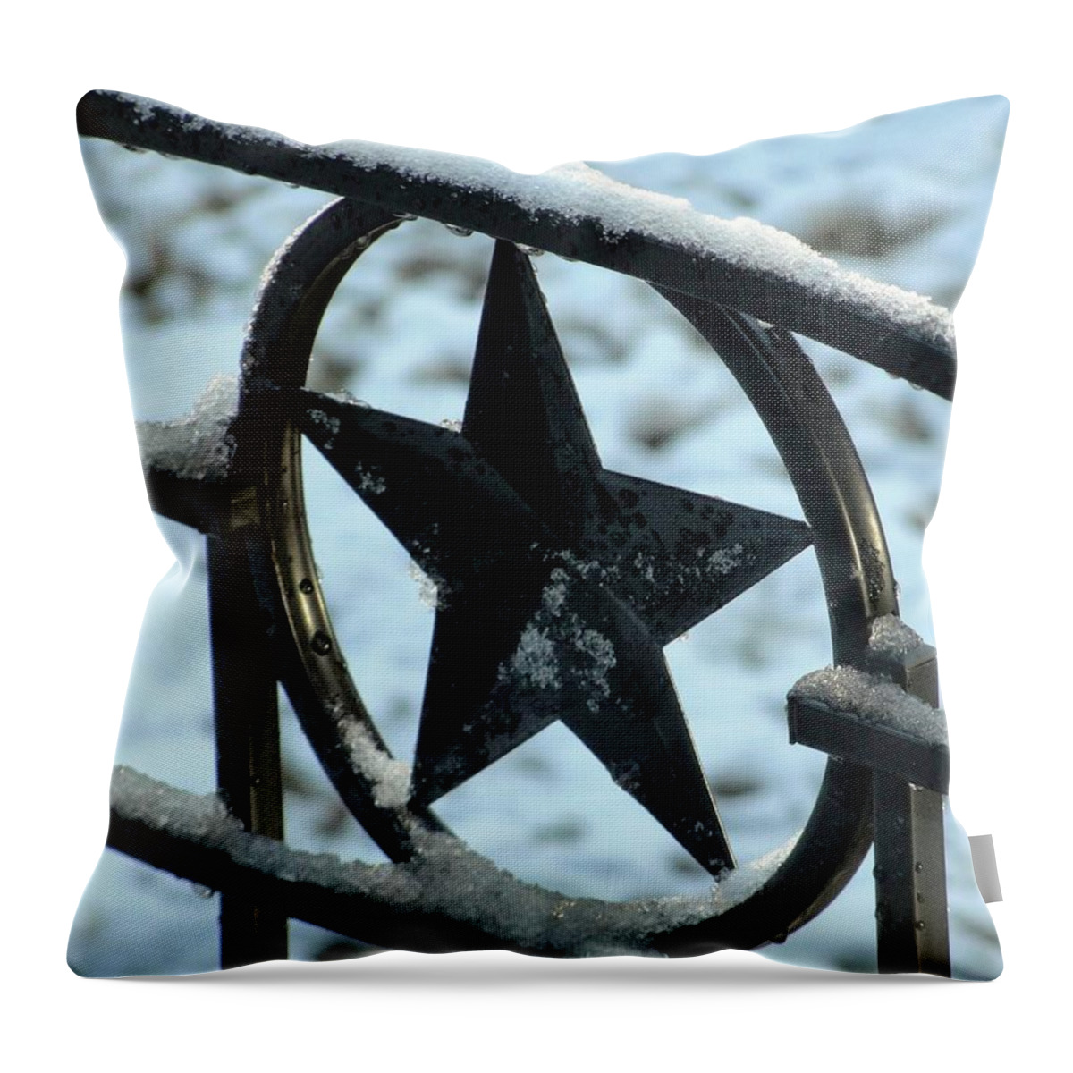 Snow Throw Pillow featuring the photograph Texas Snow by Norma Brock