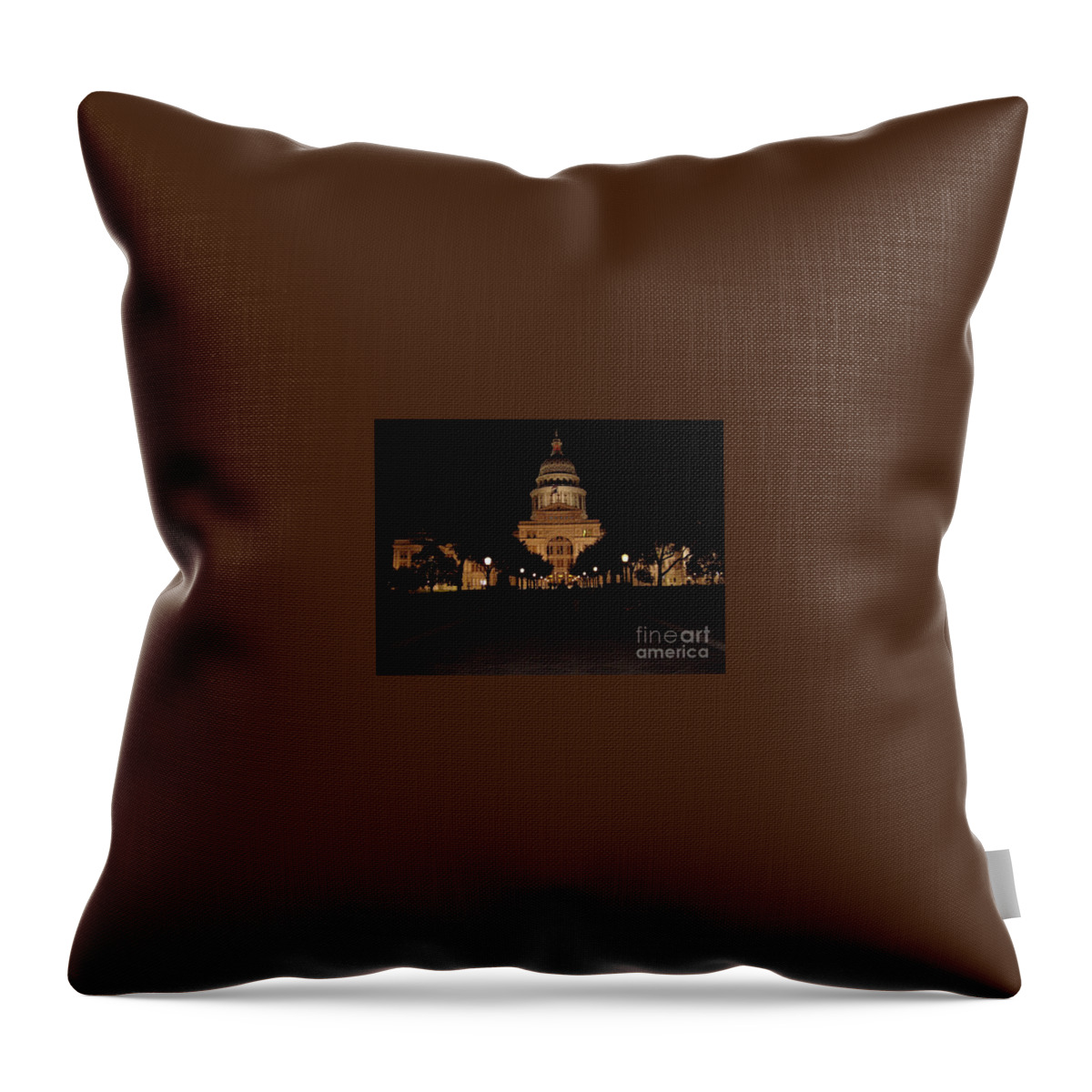 Texas State Capital Throw Pillow featuring the photograph Texas State Capital by John Telfer