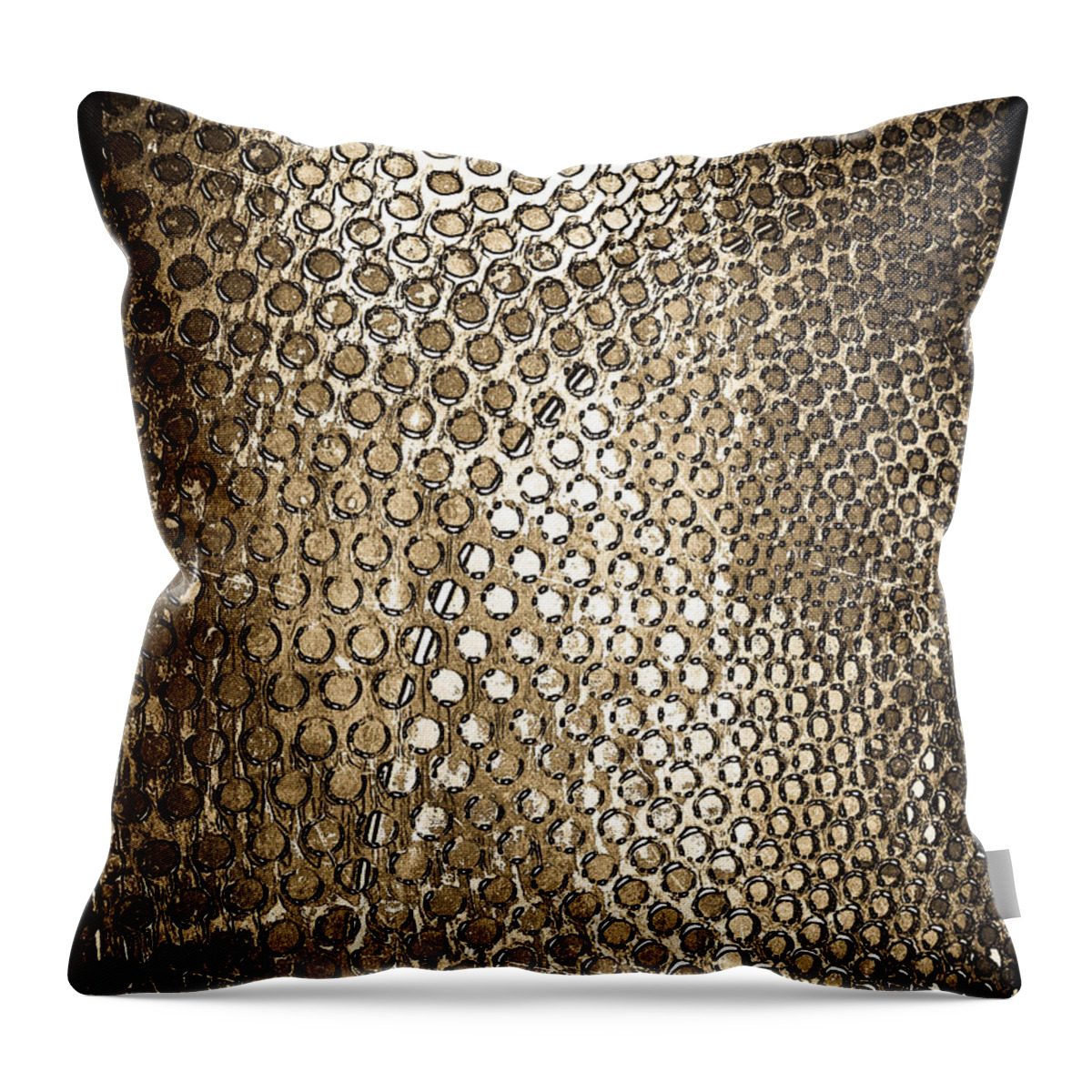Abstract Throw Pillow featuring the digital art Texture of Gong by Fei A