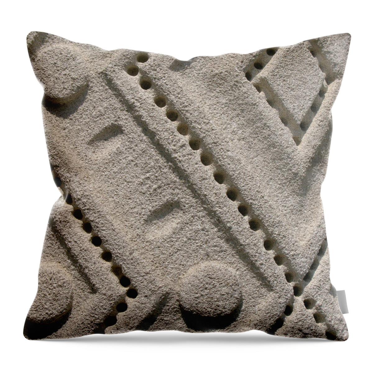 Column Throw Pillow featuring the photograph Textured Geometry by Ann Horn