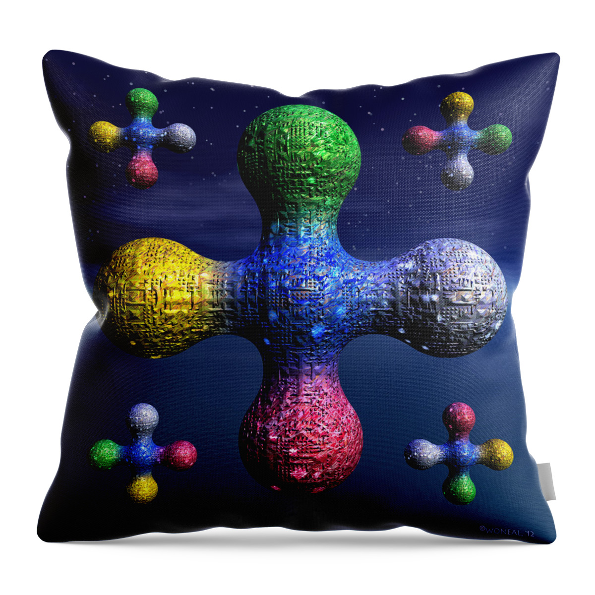 Sci-fi Throw Pillow featuring the digital art The Anomaly by Walter Neal