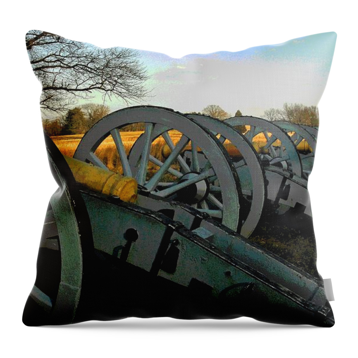 History Throw Pillow featuring the photograph The Artillery by Cindy Manero