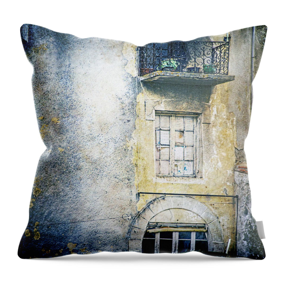 Window Throw Pillow featuring the photograph The Balcony Scene by Heiko Koehrer-Wagner
