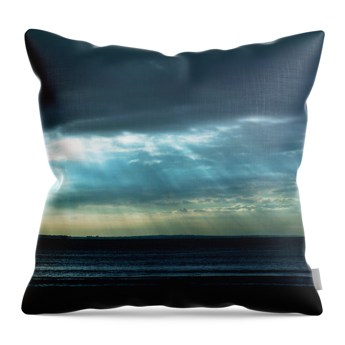 Scenics Throw Pillow featuring the photograph The Beach In The Morning by Hiroshi Watanabe