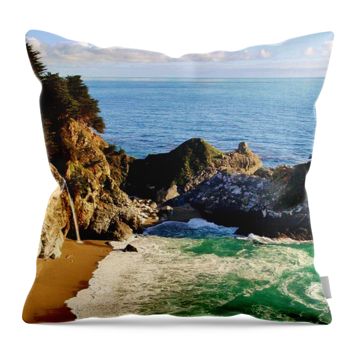 California Throw Pillow featuring the photograph The Beauty of Big Sur by Benjamin Yeager