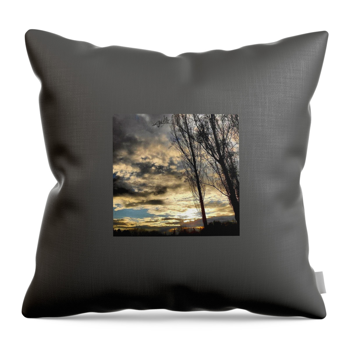 Sunset Throw Pillow featuring the photograph After the Rain... by Sandra Lira