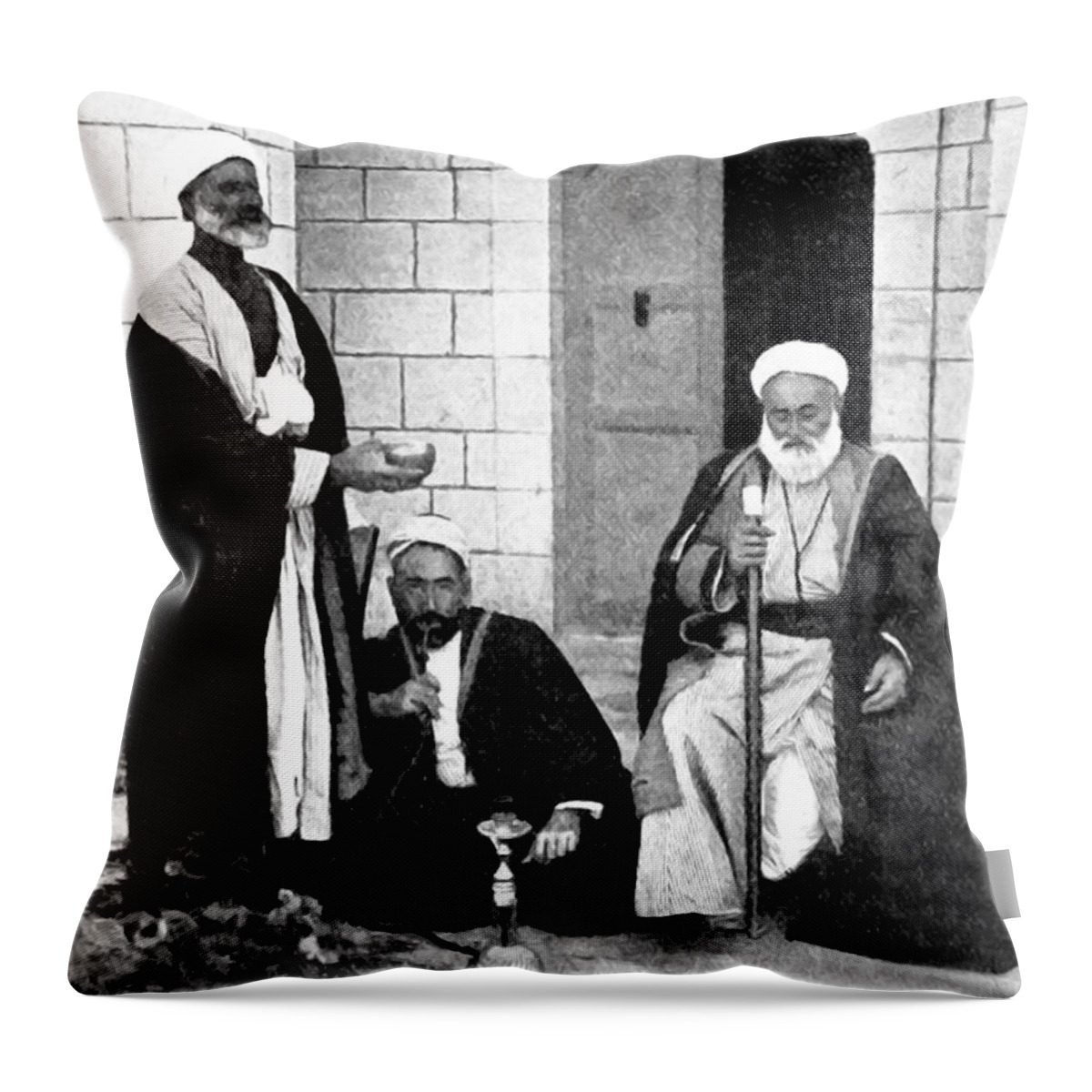 Beggar Throw Pillow featuring the photograph The Beggar by Munir Alawi