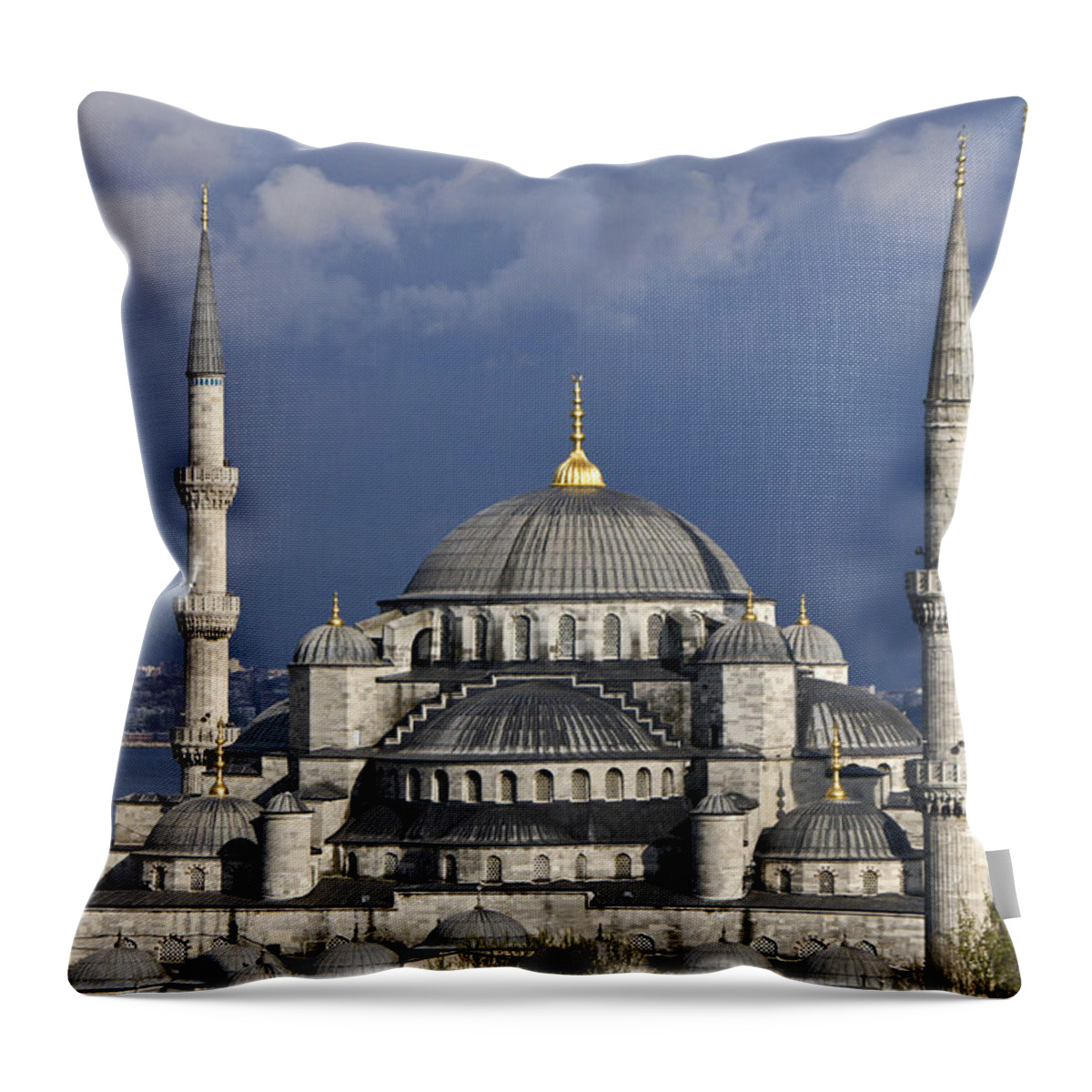 Europe Throw Pillow featuring the photograph The Blue Mosque in Istanbul by Michele Burgess