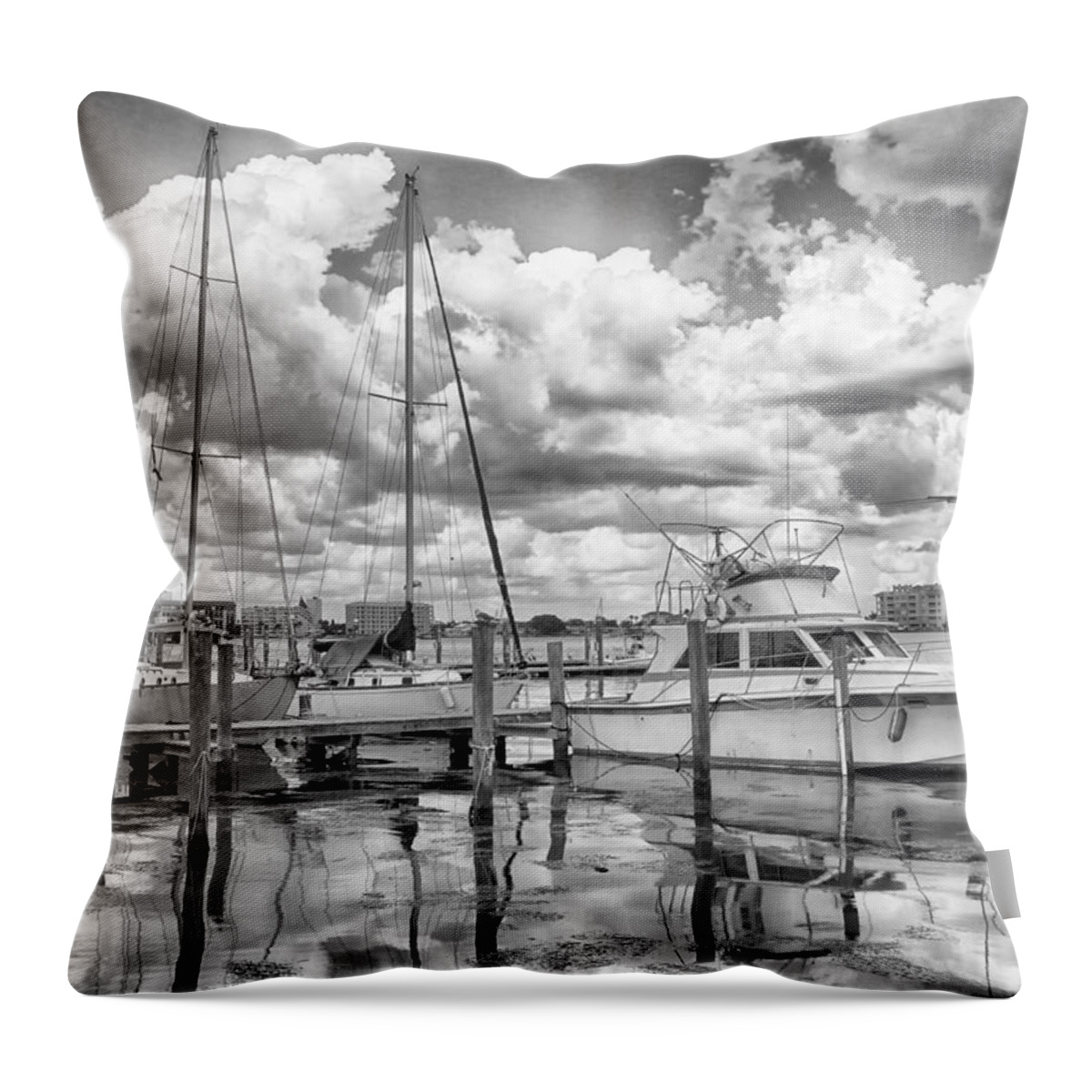 Seascape Photography Throw Pillow featuring the photograph The Boat by Howard Salmon