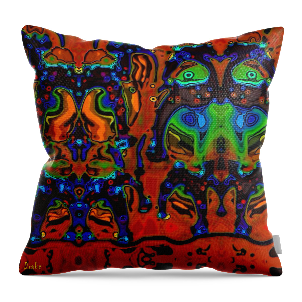 Wedding Throw Pillow featuring the digital art The Bride and Groom on Venus by Alec Drake