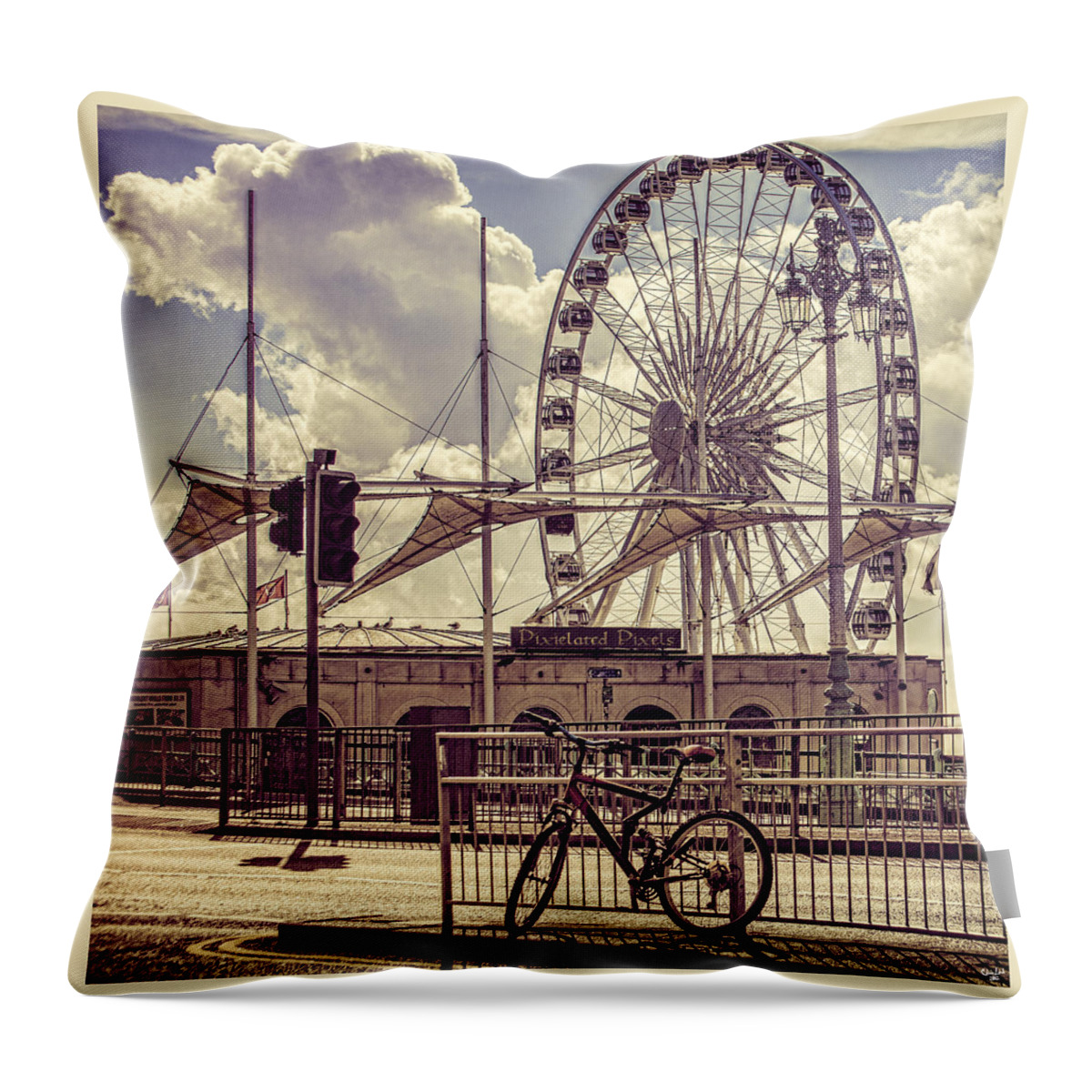 Wheel Throw Pillow featuring the photograph The Brighton Wheel by Chris Lord