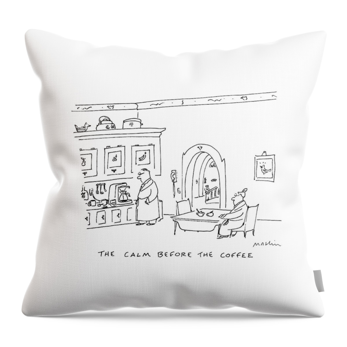The Calm Before The Coffee Throw Pillow