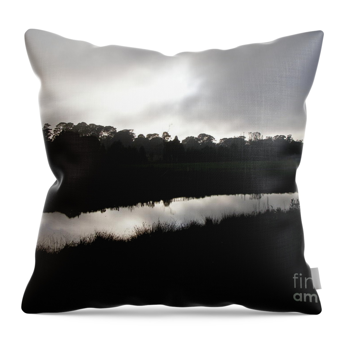 Canal Throw Pillow featuring the photograph The Canal by Bev Conover