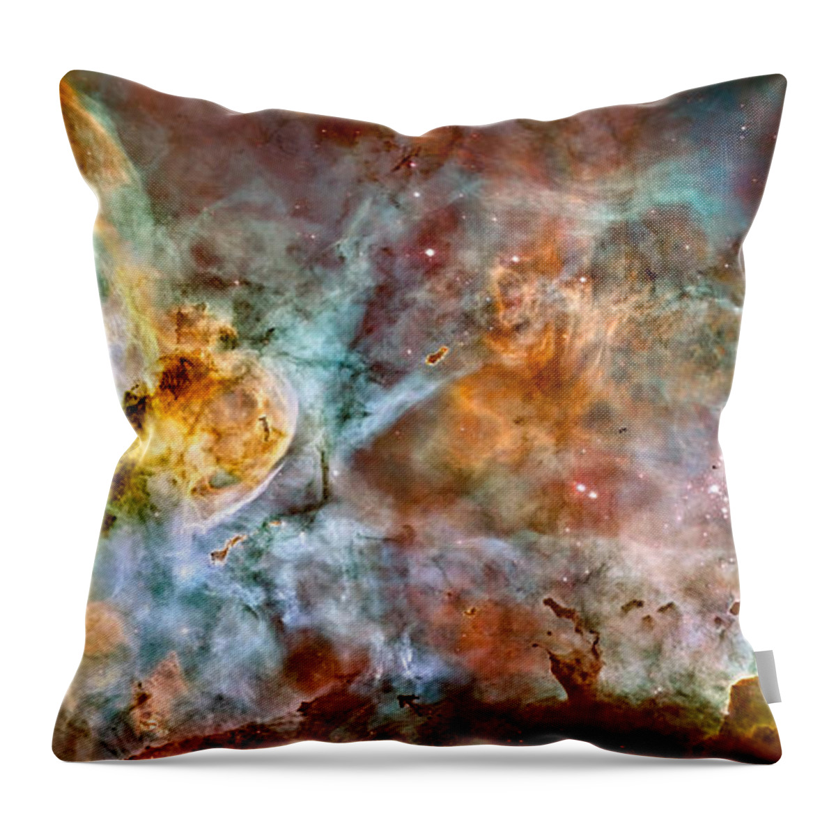 Stars Throw Pillow featuring the photograph The Carina Nebula - Star Birth In The Extreme by Marco Oliveira