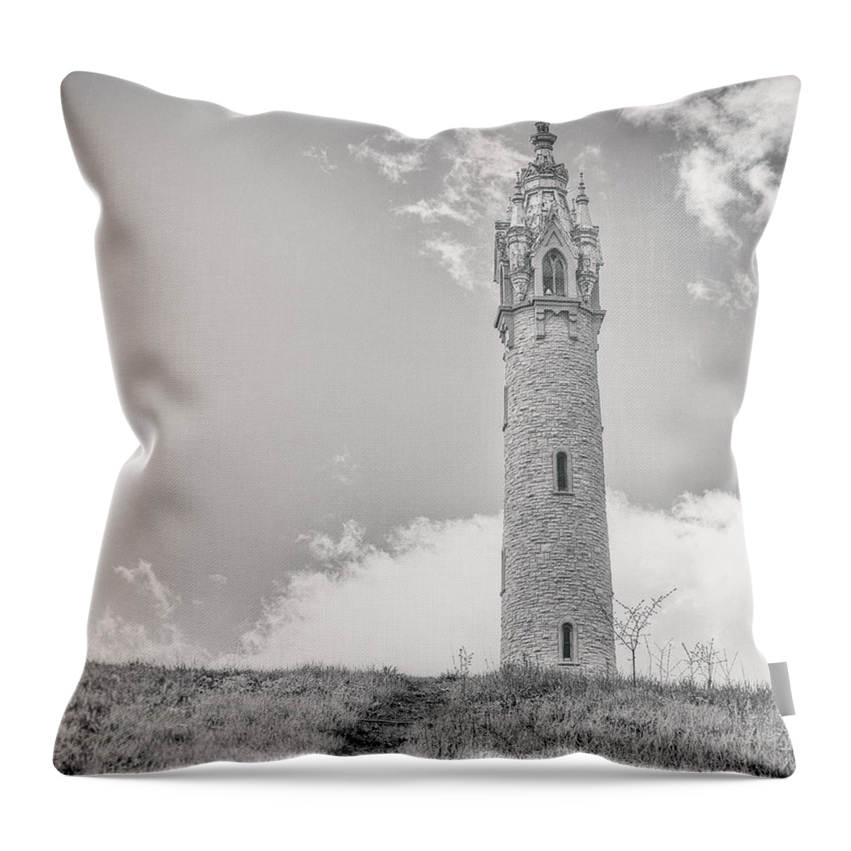 Castle Throw Pillow featuring the photograph The Castle Tower by Scott Norris