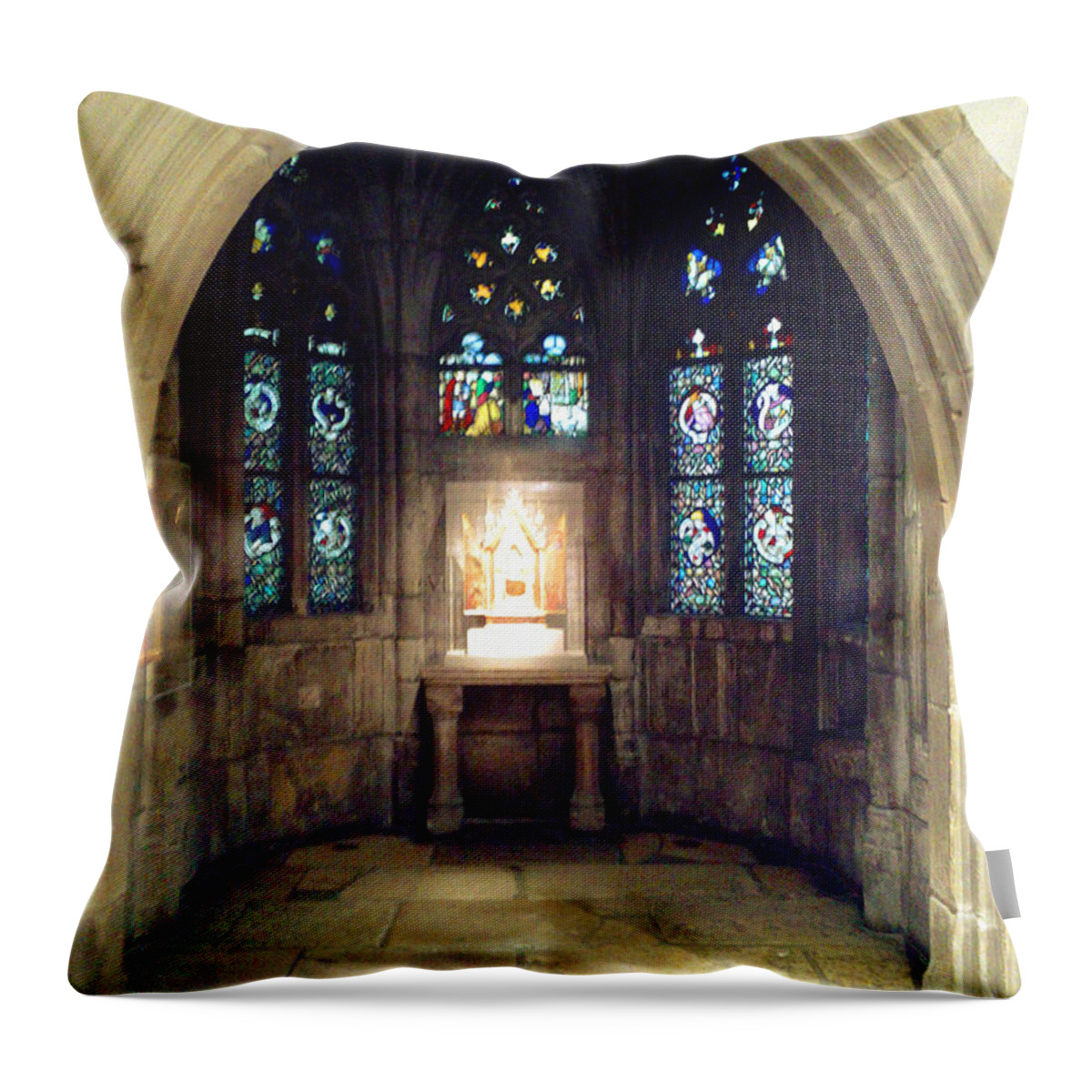 Religious Throw Pillow featuring the photograph The Chapel by CHAZ Daugherty