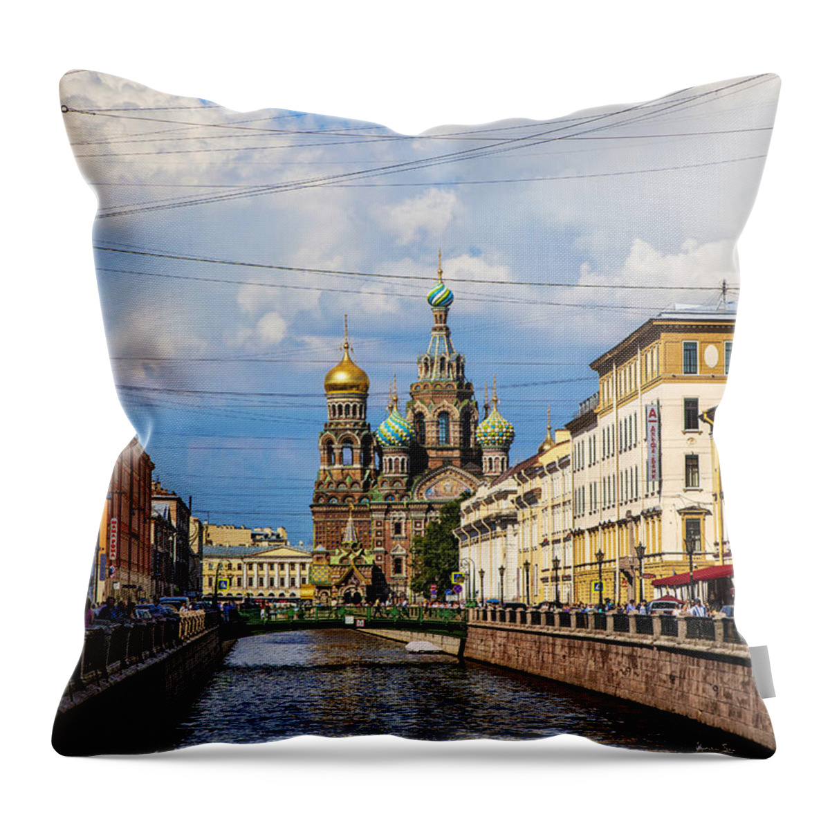 Church Throw Pillow featuring the photograph The Church Of Our Savior On Spilled Blood - St. Petersburg, Russia by Madeline Ellis