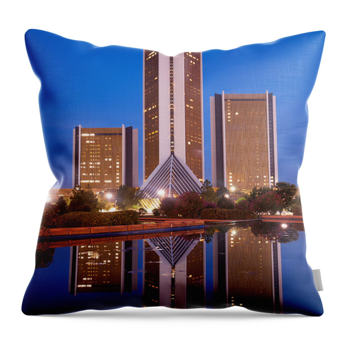 America Throw Pillow featuring the photograph The CityPlex Towers - Tulsa Oklahoma by Gregory Ballos