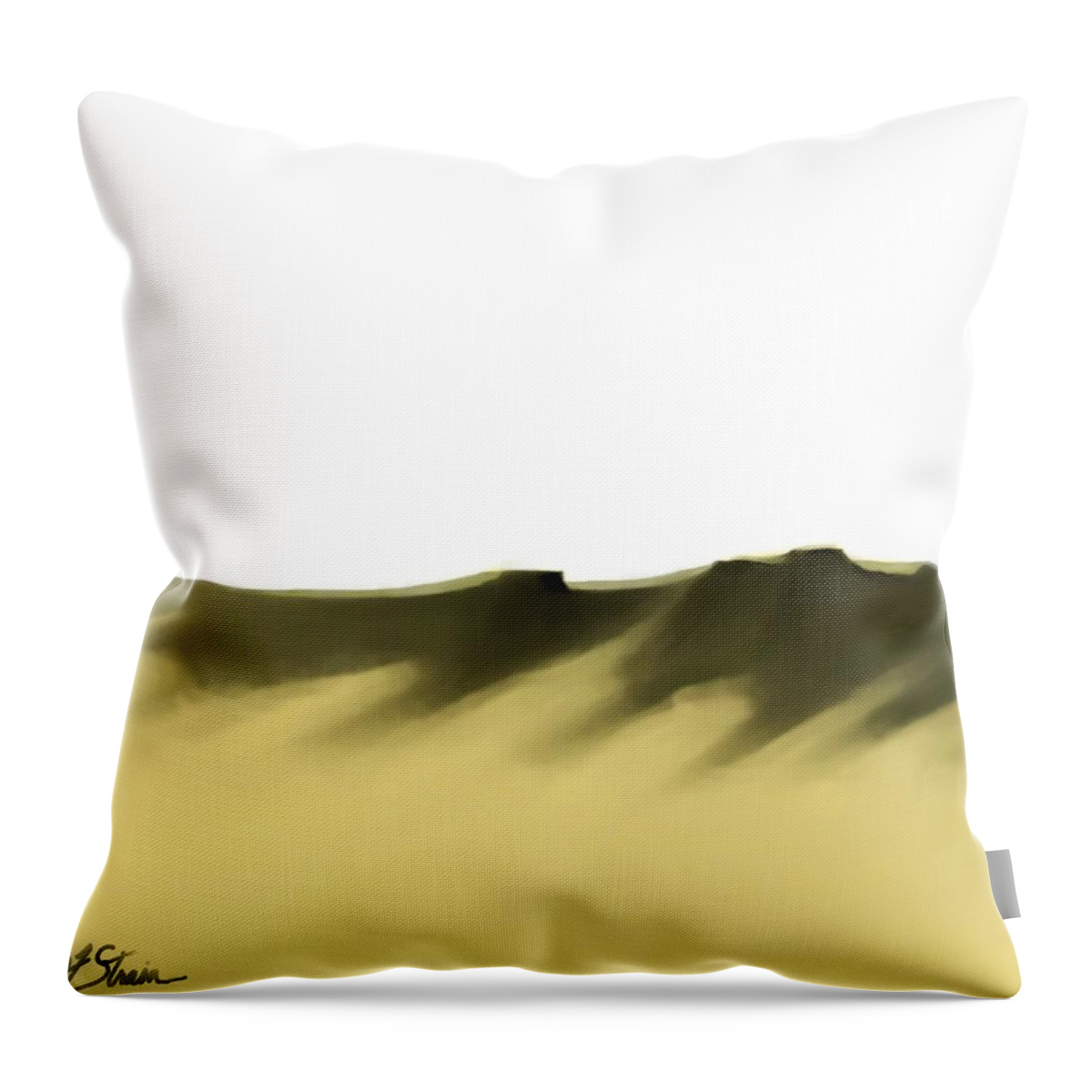 Fineartamerica.com Throw Pillow featuring the painting The Cliffs  Number 2 by Diane Strain
