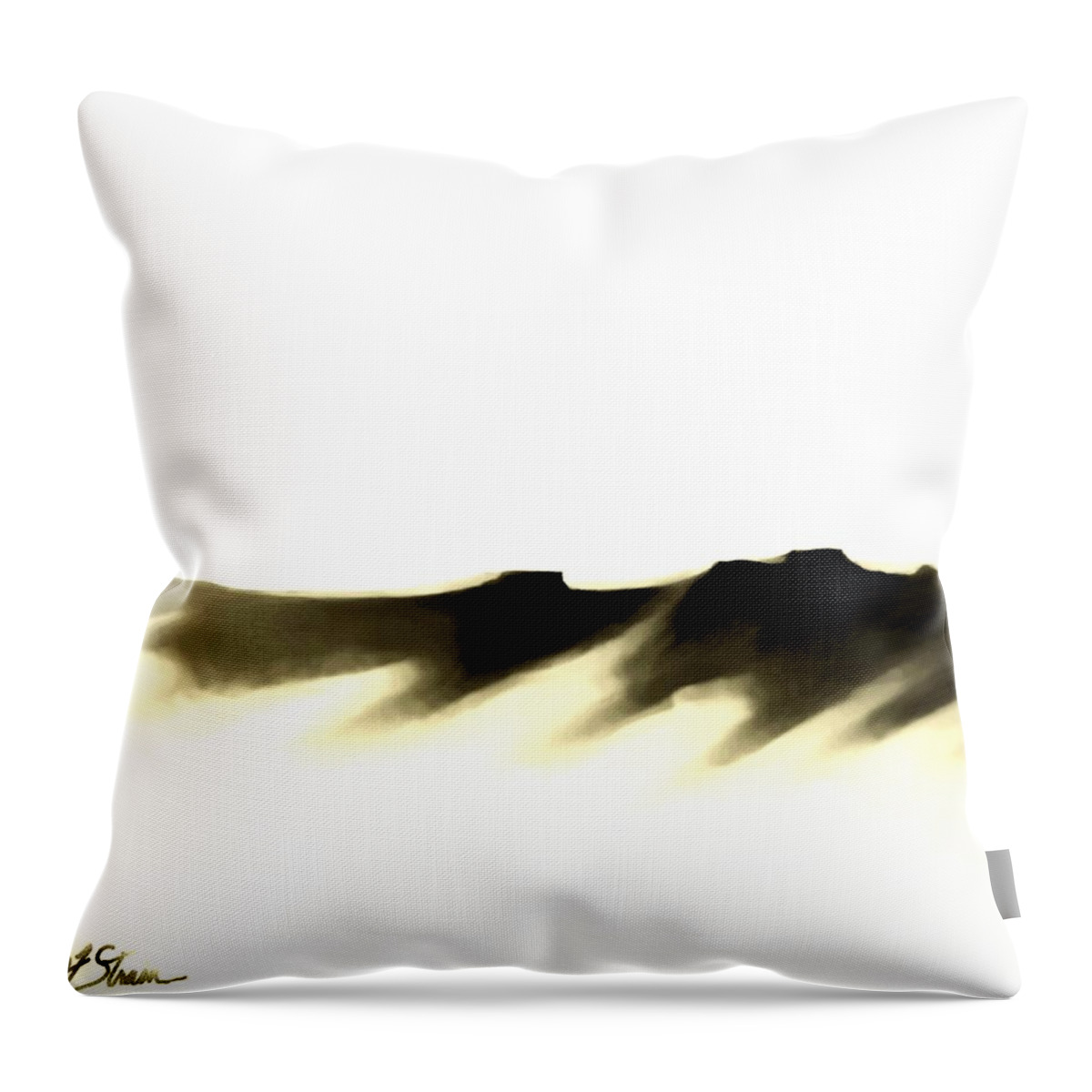  Throw Pillow featuring the painting The Cliffs  Number 7 by Diane Strain