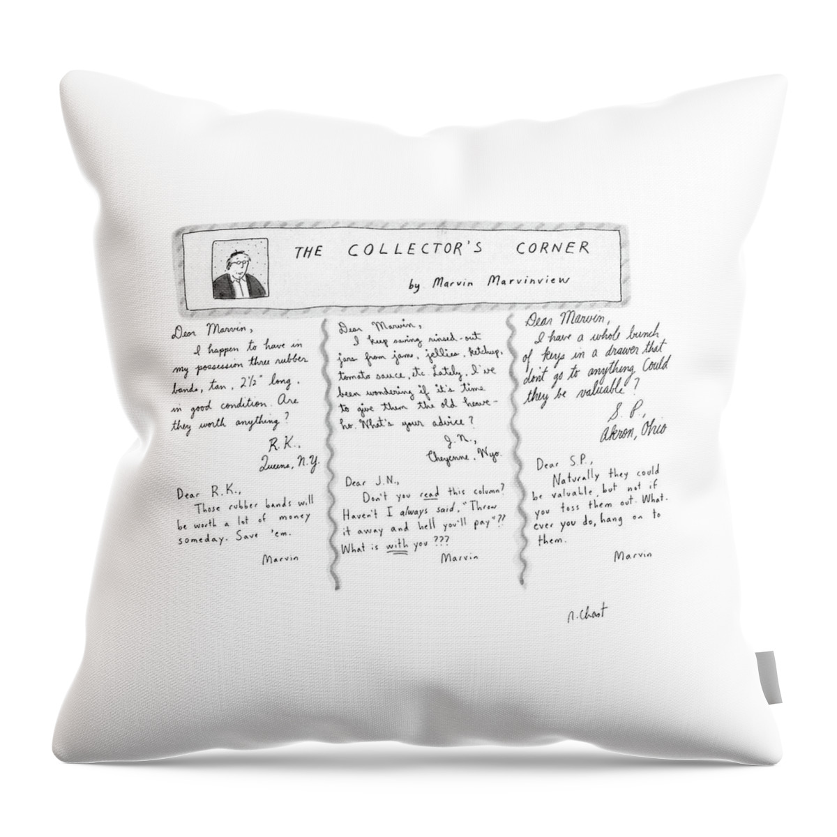 The Collector's Corner Throw Pillow