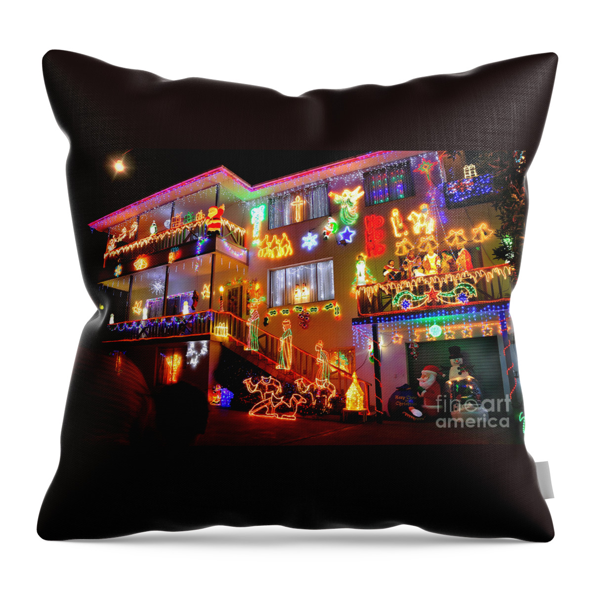 Photography Throw Pillow featuring the photograph The Colors of Christmas 2 by Kaye Menner