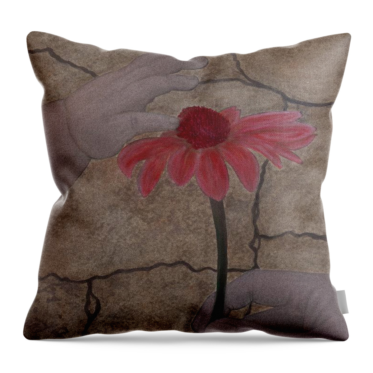 The Creation Of Eve Throw Pillow featuring the painting The Creation of Eve by Barbara St Jean