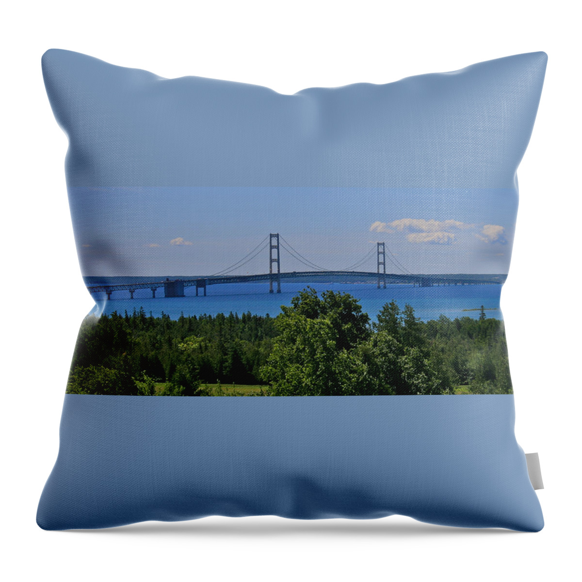 Blue Throw Pillow featuring the photograph The Crossing by Kathleen Scanlan
