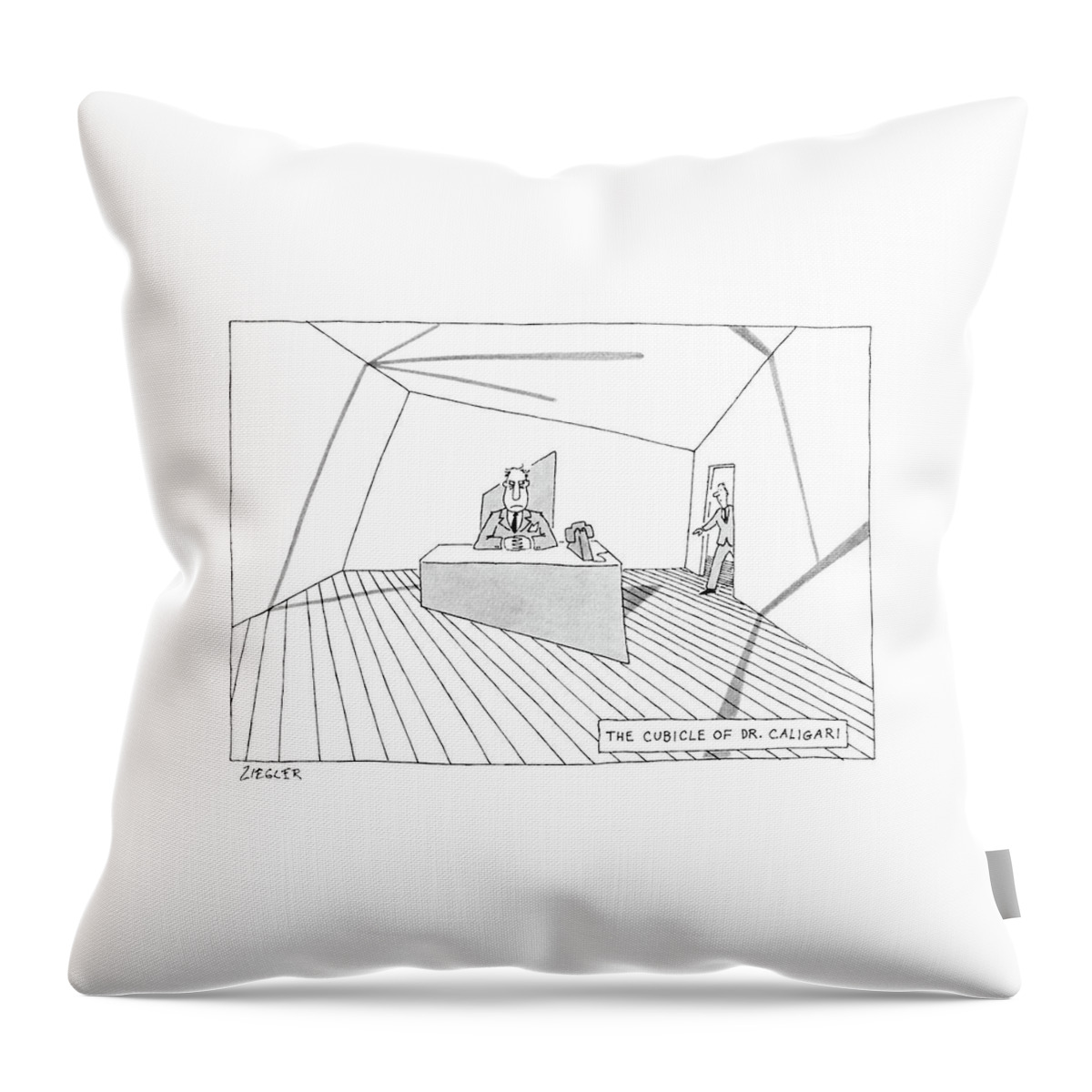 The Cubicle Of Dr. Caligari Throw Pillow