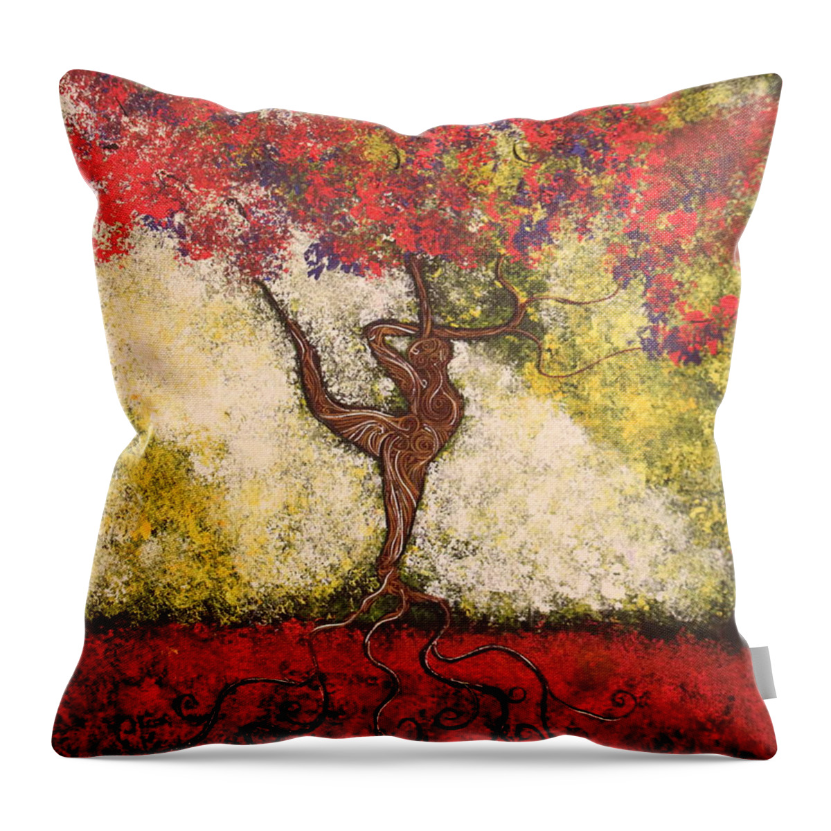 Impressionism Throw Pillow featuring the painting The Dancer Series 7 by Stefan Duncan