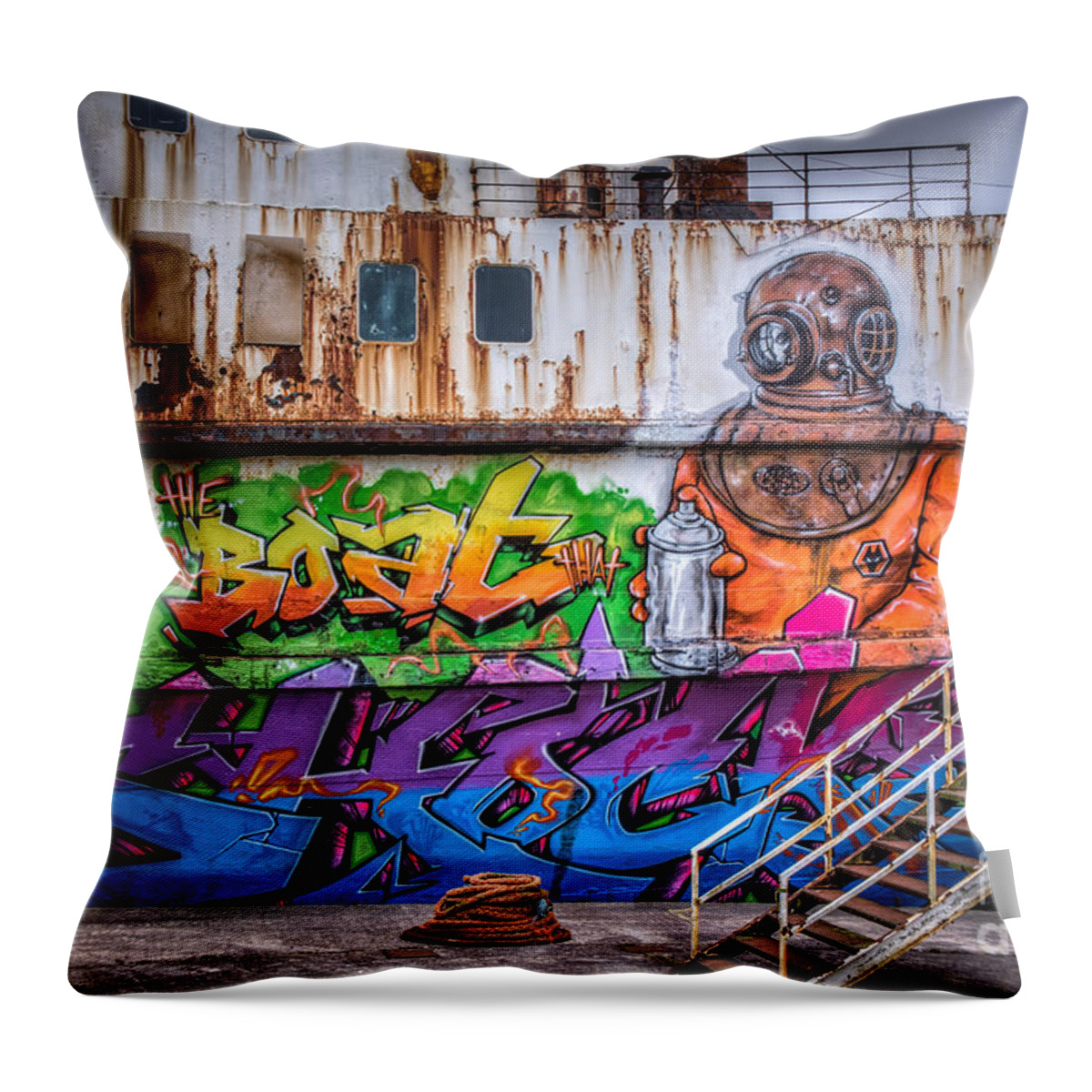 Duke Of Lancaster Throw Pillow featuring the photograph The Diver by Adrian Evans
