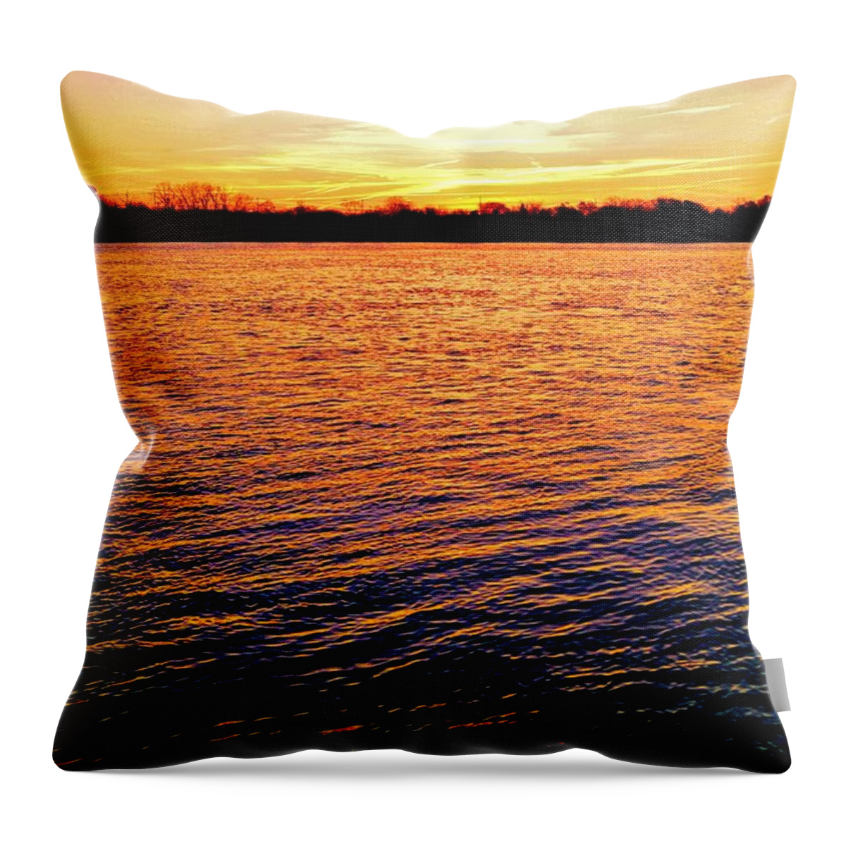  Throw Pillow featuring the photograph The Divide... by Daniel Thompson