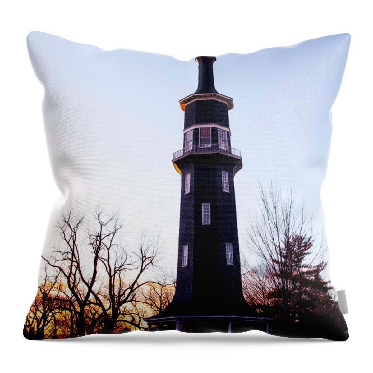 Windmill Throw Pillow featuring the photograph The Dwight Windmill by Thomas Woolworth