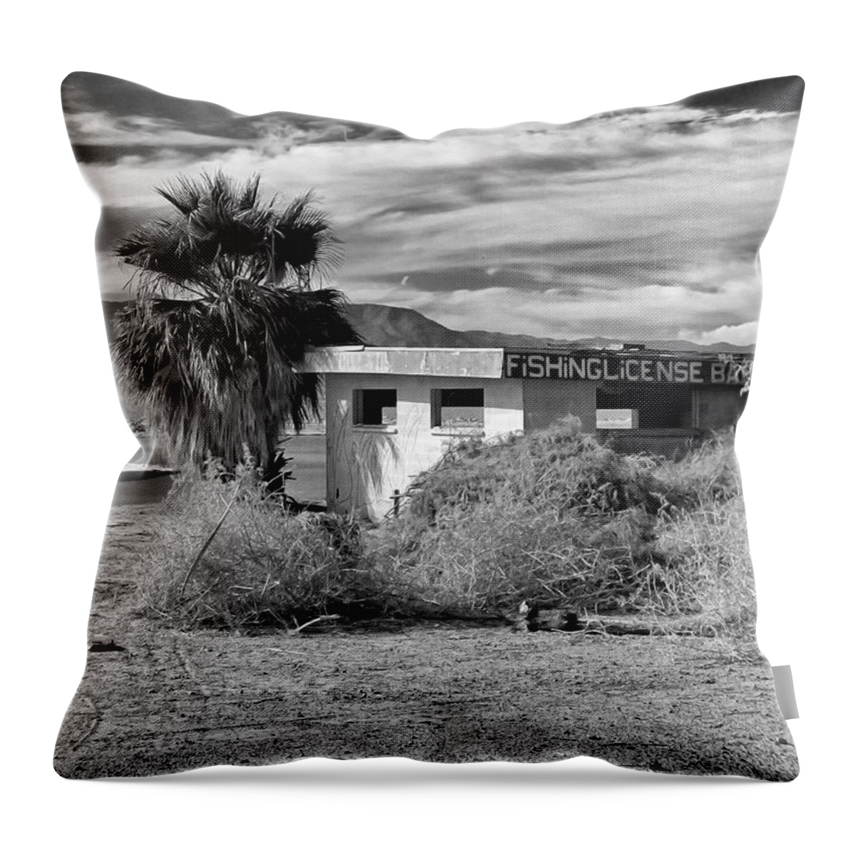 Salton Sea Throw Pillow featuring the photograph The Dying Sea by Michael Pickett