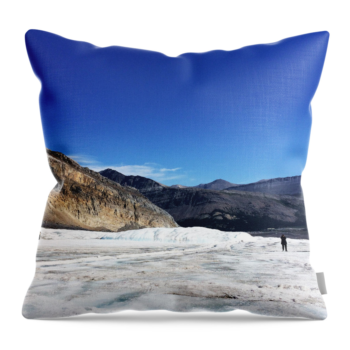 The Echo Of Indigo Throw Pillow featuring the photograph Glacial Escape by Sharon Putri