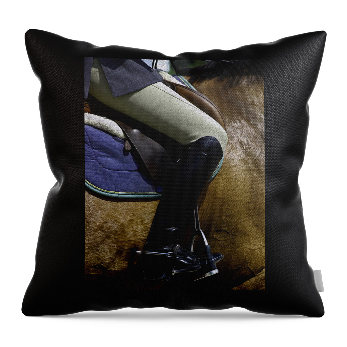 Horse Throw Pillow featuring the photograph The Equestrian by Phil Cardamone